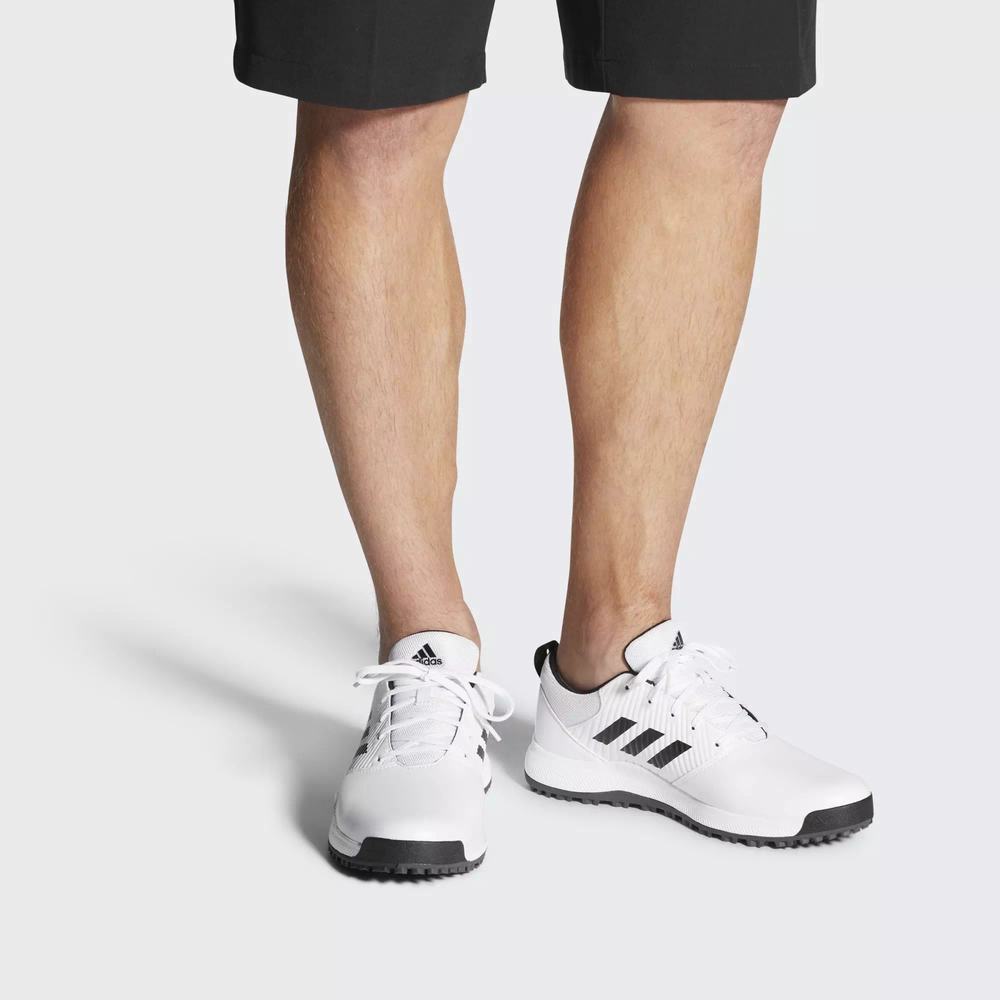 Adidas CP Traxion Spikeless Tenis De Golf Blancos Para Hombre (MX-31875)